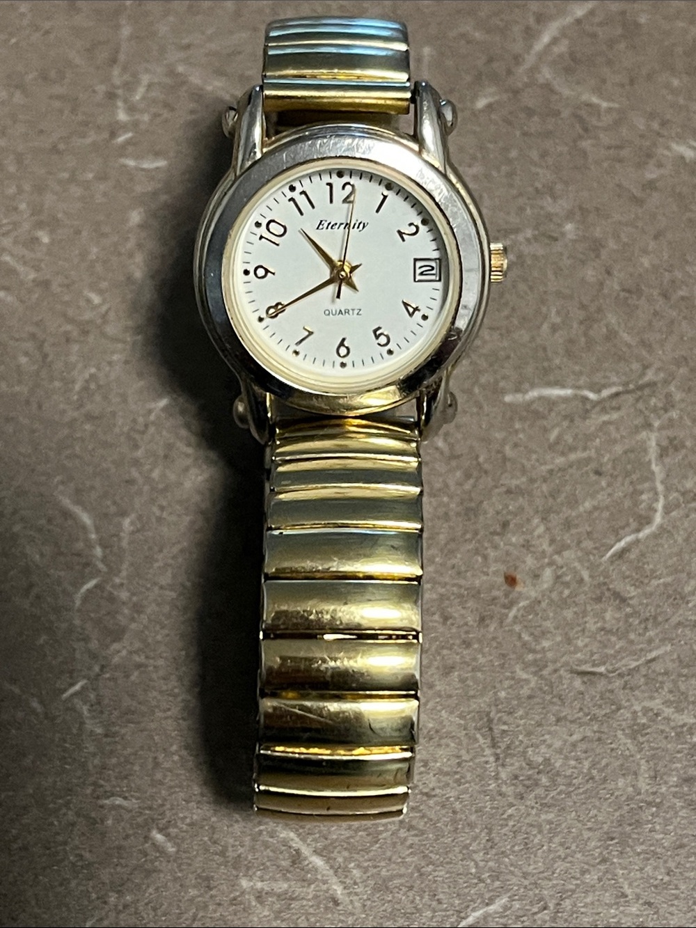 Ladies Eternity Two-Tone Expansion Band Watch - Gold & Silver-needs battery
